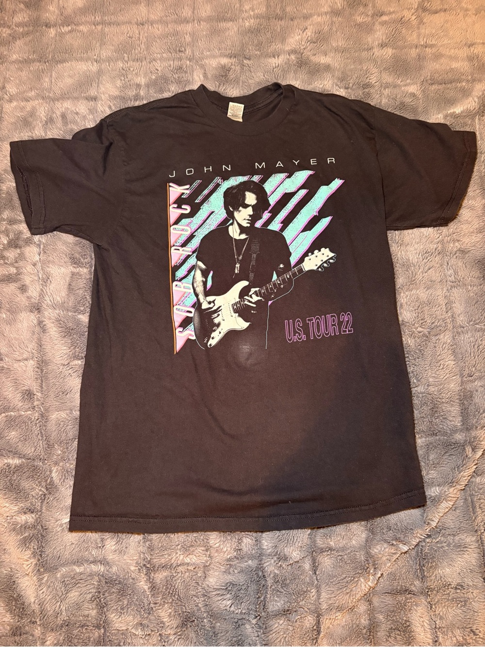 John Mayer Sob Rock U.S. Tour ‘22 Black Graphic Tee L Double Sided
